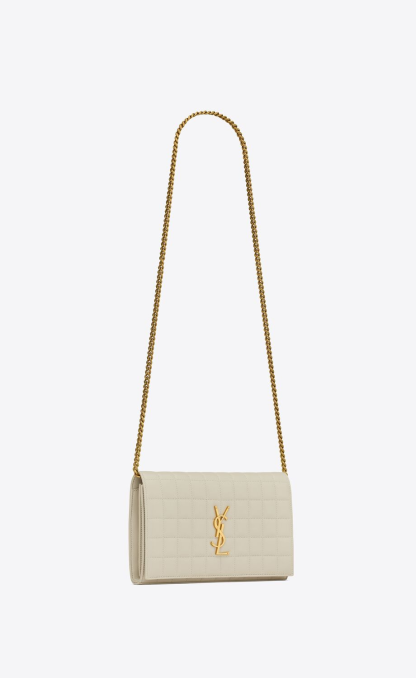 CASSANDRE MATELASSÉ CARRÉ CHAIN WALLET IN LAMBSKIN